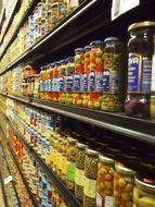 shop shelves with jars