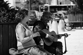 duet of street artists