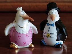 funny toy Penguins, Bride and Groom