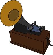 cylinder edison gramophone drawing