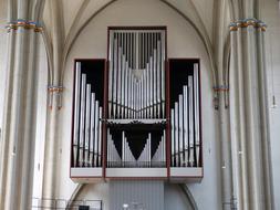 silver Organ Musical Instrument church