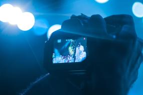 concert on camera screen