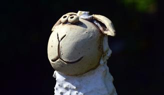 clay figure of a sheep