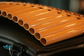 orange Pan Flute Musical Instrument