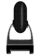 isolated drawn microphone
