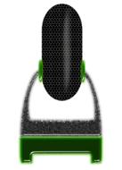 microphone, black and green icon