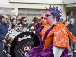 drummers on Carnival, switzerland, Yverdon-les-Bains