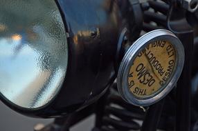 front Lamp of Old motorcycle