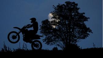 Motorcycle at Night