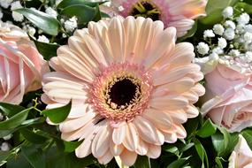 bouquet with pink gerberas