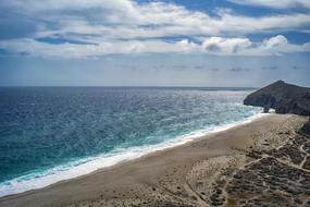 panorama of a quiet beach on Costa Rica