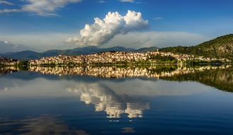 lake in Kastoria, Greece