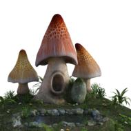 mushrooms as a 3d fantasy