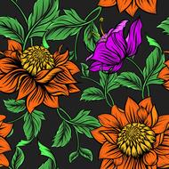 attractive floral background drawing