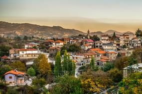 panoramic view of traditional architecture in cyprus