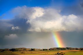 incredible Rainbow Cloud Evening Sun