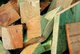 Beautiful and colorful cute wood as building materials