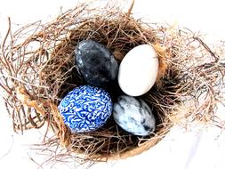 gorgeous Easter Eggs in nest