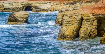 rocky coast in Pegeia, Cyprus