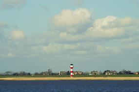 landscape of Lighthouse Marsh on Coast