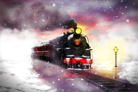 attractive Railway Train Winter