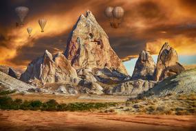 delightful Mountain Sky Clouds
