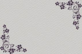 floral corners at textured background