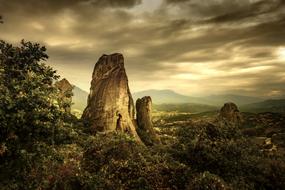 incredible Meteora Rock Sunset