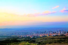 Ankara panorama view from the mountain, Turkey