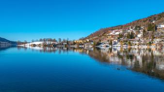 Landscape of Lake Tegernsee in Bavaria