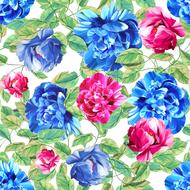 painting with purple and pink flowers
