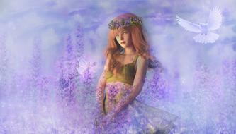 girl as a lavender fantasy