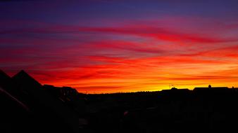 attractive Sunset Clouds Skyline