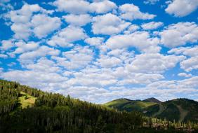 Landscape of Clouds on sky over Hills