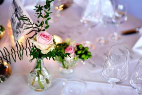 Pink Rose table Decoration