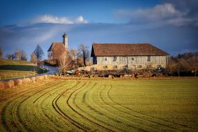 Church and Barn Landscape