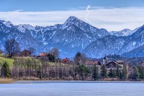 landscape of Alpine Mountains Range