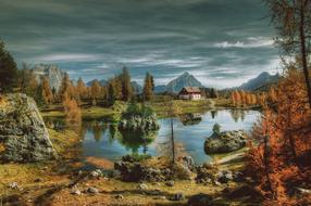 Autumn Lago Federa, italy, belluno
