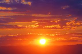 wonderful red Sunset Nature