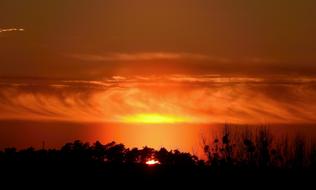 scenic fiery sunset