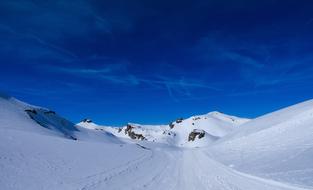 Glacier Snow on a clear sunny day