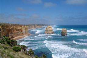 scenic landscape of great ocean road in Australia