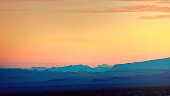 silhouettes of mountains in the desert in nevada