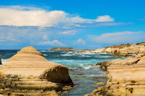 rocky coast on a sunny day