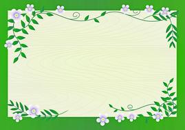 floral background flowers vines drawing