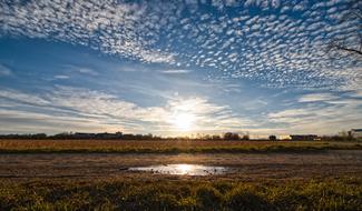 scenic sunset sky above countryside