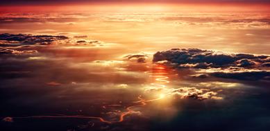 Clouds Sunset on sky