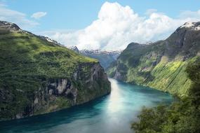 Fjord at scenic Mountains, Norway