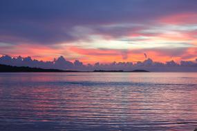 Landscape of Sunset Sky over sea