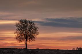 Beautiful landscape at beautiful and colorful sunrise in Northern Ireland